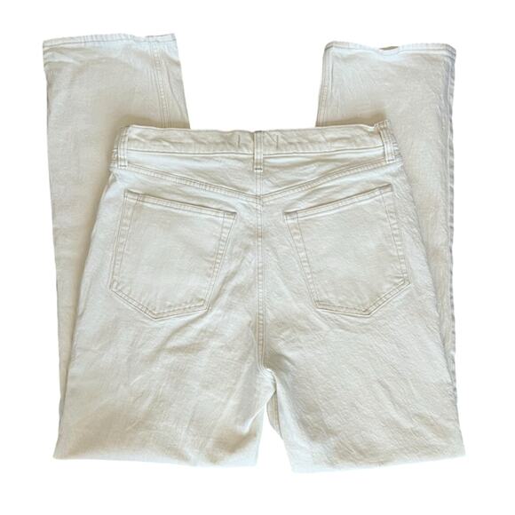 Abercrombie & Fitch Women’s The 90s Straight Ultra High Rise White Jeans 14 Long - Picture 8 of 12